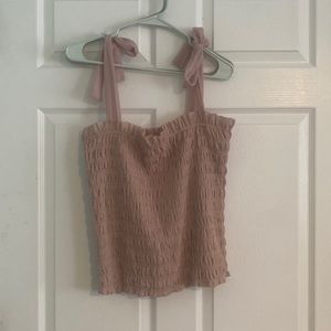 Ruched tie strap blouse